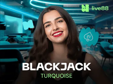 Turquoise Blackjack kortspel